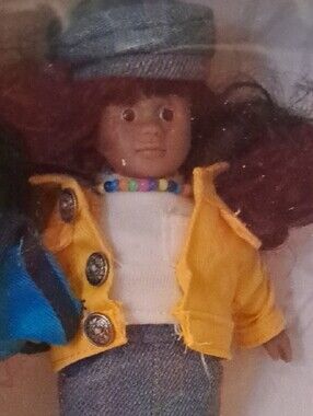 Collector's Lane Kids Mini Fashion Doll with Yellow Jacket and Denim Skirt